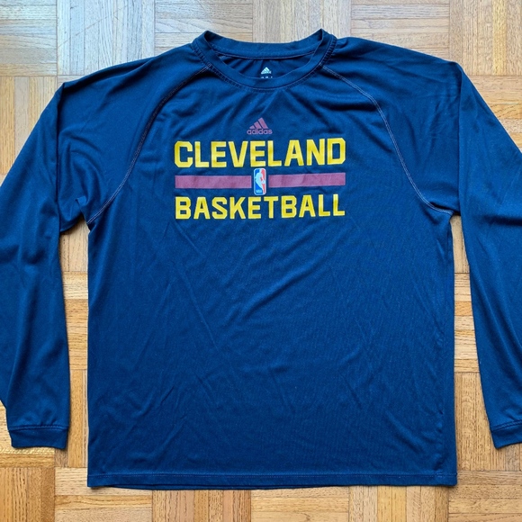 adidas Other - Adidas Climalite Cleveland Cavaliers Blue Shirt, L